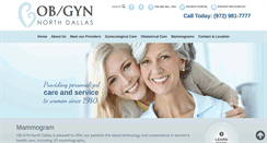 Desktop Screenshot of obgynnorthdallas.com